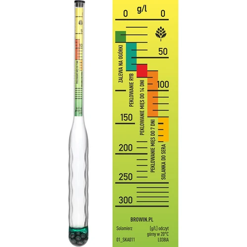 Purunemiskindel soolamõõtur proovitoruga, mõõtevahemik: 0–300 g soola/L - 4