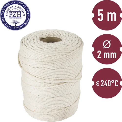 Puuvillane valge vorstinöör (240 °C) 55 m - 3