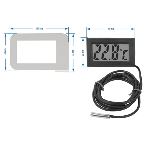 Raamiga elektrooniline termomeeter – destillaatoritele (-50 °C kuni +110 °C) - 3