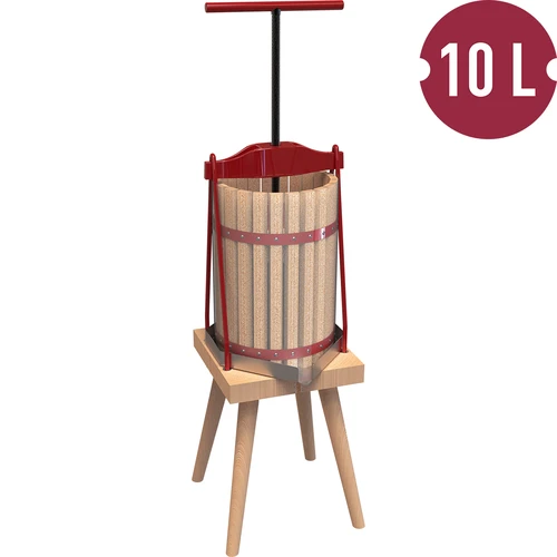 Raamiga puuviljapress – puidust korviga, 10 l - 2