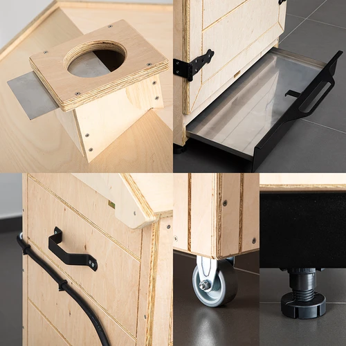 Raamita dragON PLYWOOD NATURE suitsutuskapp Wi-Fi-kontrolleriga, 200L - 6