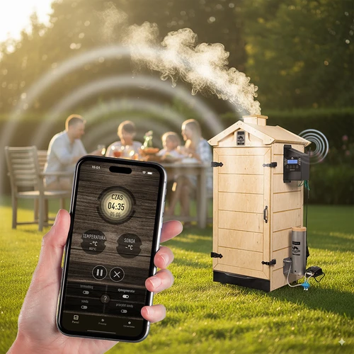Raamita dragON PLYWOOD NATURE suitsutuskapp Wi-Fi-kontrolleriga, 200L - 9