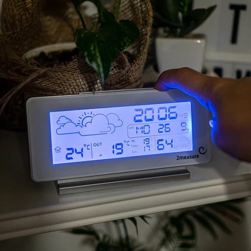 RCC, DCF ilmajaam – elektrooniline, juhtmevaba, taustvalgustusega andur, valge - 11