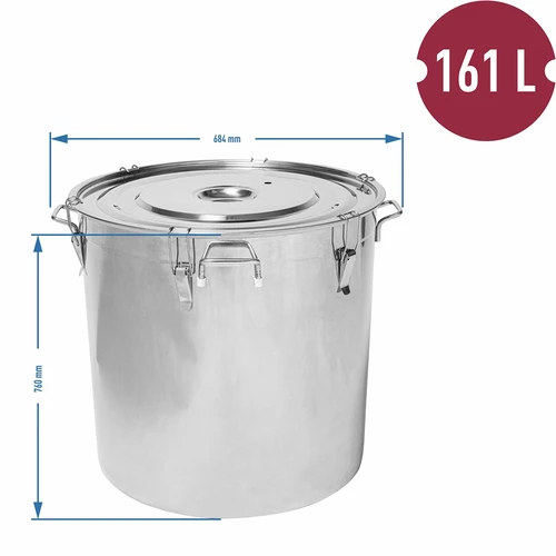 Roostevabast terasest mahuti 161 L kaanega - 6