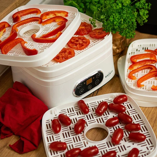 Seente, puuviljade, köögiviljade ja ürtide kuivati, reguleeritava temperatuuriga, 240 W, valge - 21