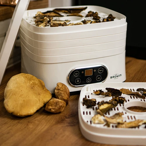 Seente, puuviljade, köögiviljade ja ürtide kuivati, reguleeritava temperatuuriga, 240 W, valge - 17