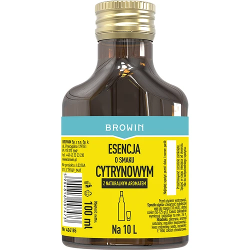Sidrunimaitseline essents loodusliku aroomiga 10 L jaoks - 100 ml