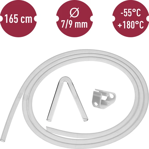 Silikoonvoolik fi 7/9mm - temp. -55 +180°C - 6