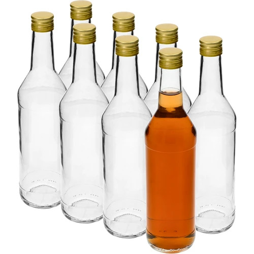 Sirge 500 ml viinapudel kruvikorkidega - 8 tk. - 2