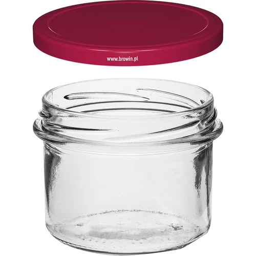 Sirge purk 235 ml (fi82) bordoopunase keeratava kaanega, 6 tk. - 3