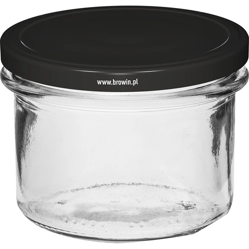 Sirge purk 235 ml (fi82) musta keeratava kaanega, 6 tk - 2