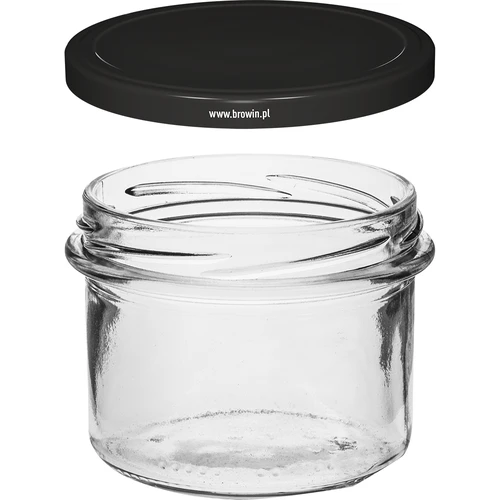 Sirge purk 235 ml (fi82) musta keeratava kaanega, 6 tk - 3