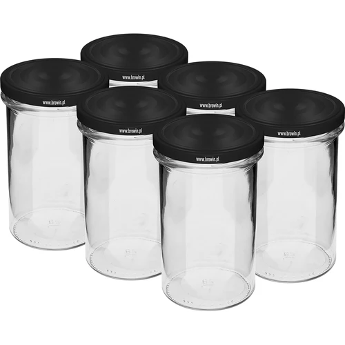 Sirge purk 545 ml (fi 82) - musta keeratava kaanega, 6 tk