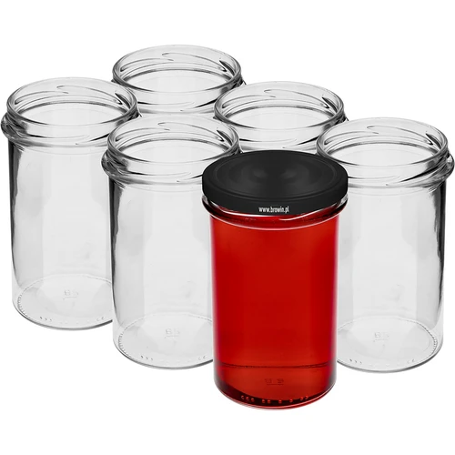 Sirge purk 545 ml (fi 82) - musta keeratava kaanega, 6 tk - 3