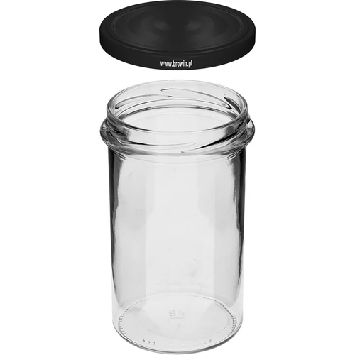 Sirge purk 545 ml (fi 82) - musta keeratava kaanega, 6 tk - 4
