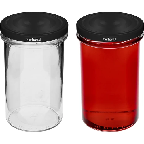 Sirge purk 545 ml (fi 82) - musta keeratava kaanega, 6 tk - 5