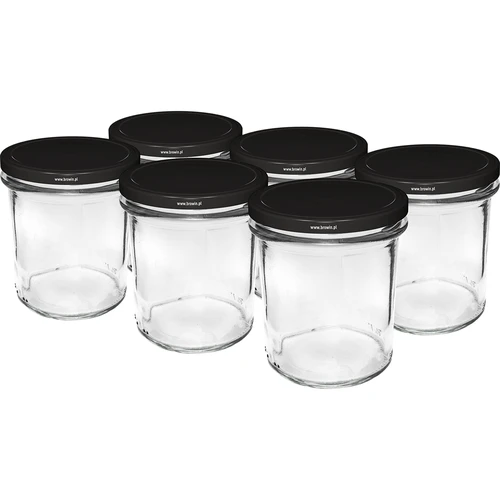 Sirge seinaga purk 350 ml, fi82, must keeratav kaas - 6 tk
