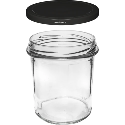 Sirge seinaga purk 350 ml, fi82, must keeratav kaas - 6 tk - 3
