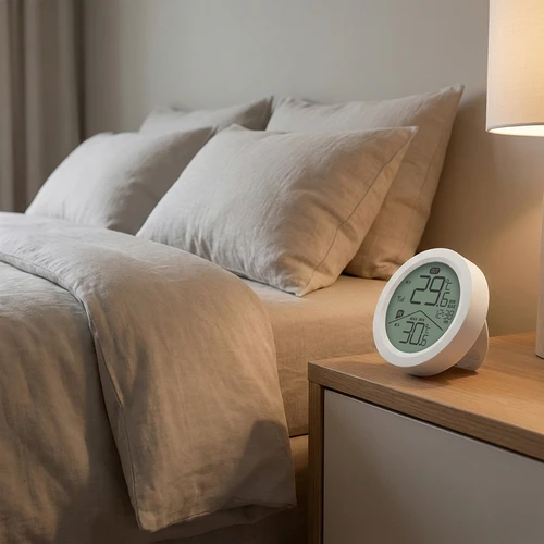 Soensi elektrooniline termomeeter – välisanduriga, ümmargune, valge - 6