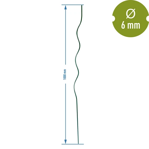 Spiraalne terasest taimekepp 1 m x 6 mm - 2