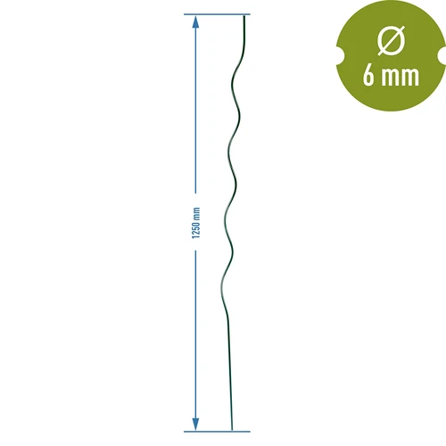 Spiraalne terasest taimetugikepp 1,25 m x 6 mm - 2