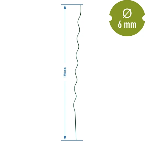 Spiraalne terasest tugikepp 1,75m x 6mm - 2