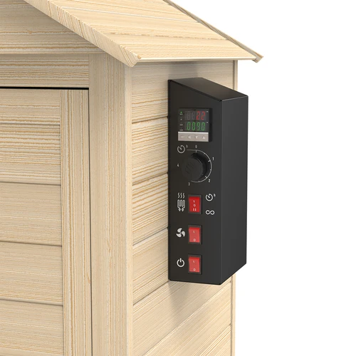 Suitsuahi 115 L dragON Wood 60E, puidust, elektrilise kütmismooduli ja juhtseadmega - 7