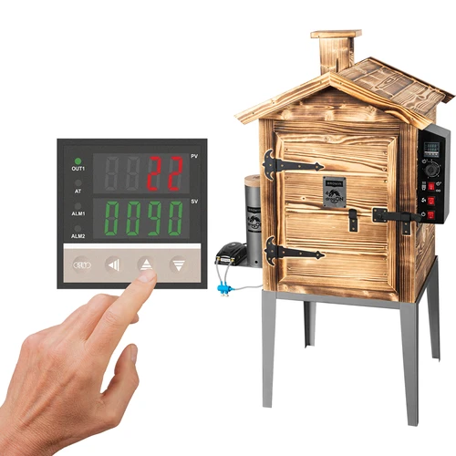 Suitsuahi 115 L dragON Wood 60E – puiduküttega puidust, elektrilise küttemooduli ja juhtseadmega