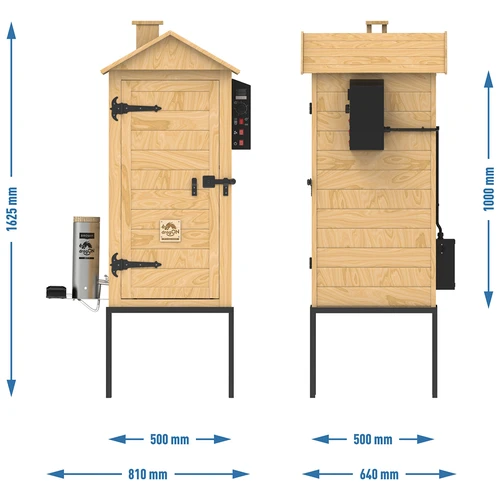 Suitsuahi 200 L dragON Larch E21 - lehisepuust, elektrilise kütmismooduli ja kontrolleriga - 14