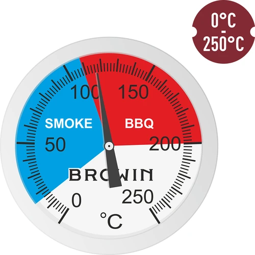 Suitsuahju ja BBQ termomeeter (0 °C kuni +250 °C) 5,2 cm - 4