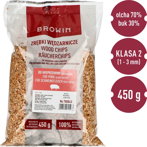 Suitsutus- ja grillilaastud 70% lepp + 30% pöök, 450 g, II klass - 3