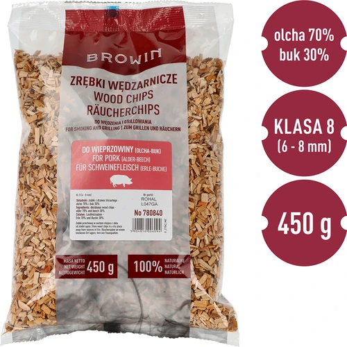 Suitsu- ja grillilaastud 70% lepp + 30% pöök, 450 g, kl. 8 - 3