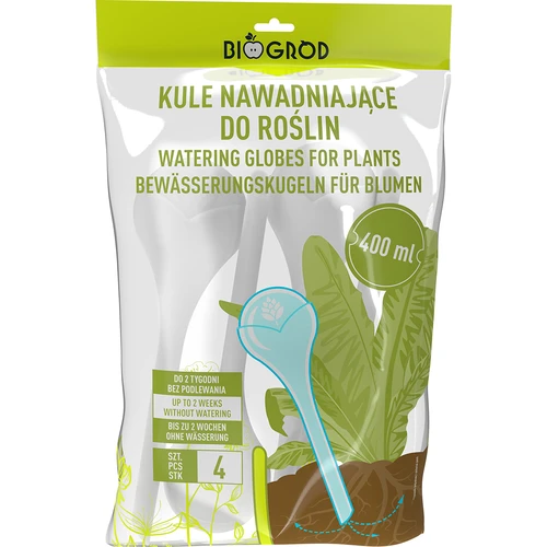 Taimede kastmiskerad, valged poolläbipaistvad, 400 ml, 4 tk. - 3