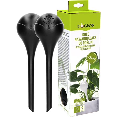 Taimede kastmiskuulid, mattmustad, 400 ml, 2 tk. - 3