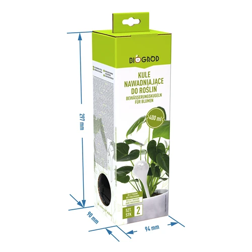 Taimede kastmiskuulid, mattmustad, 400 ml, 2 tk. - 4