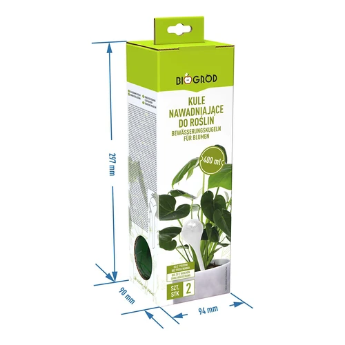 Taimede kastmispallid, rohelised läbipaistvad, 400 ml, 2 tk. - 7