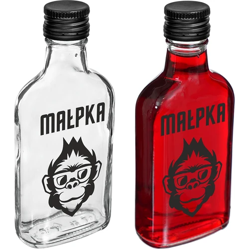 Taskuplasku klaaspudel 200 ml, kruvikorgiga, trükiga „Ahv”, 1 tk - 2