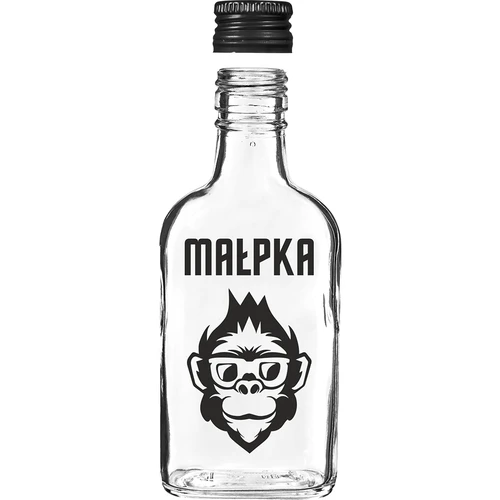 Taskuplasku klaaspudel 200 ml, kruvikorgiga, trükiga „Ahv”, 1 tk - 3