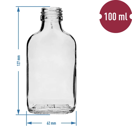 Taskupudeli-tüüpi 100 ml pudel tinktuuridele 10 tk - 4
