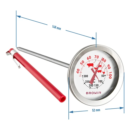 Termomeeter topeltskaalaga (30°C kuni 100°C) / (50°C kuni 300°C) 13,0cm - 3