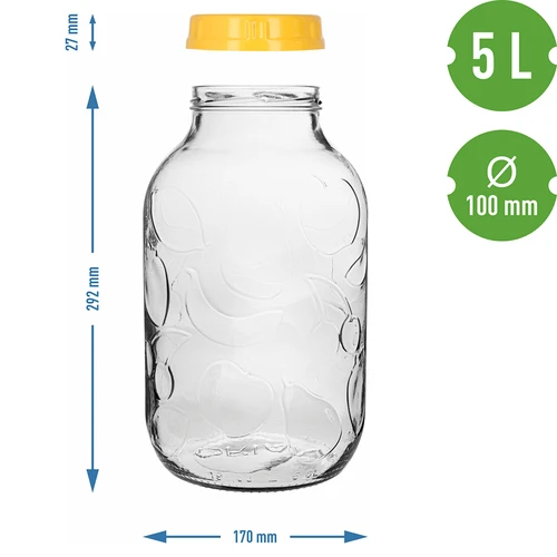 TO 5 L purk ja fi 100 plastist käepidemega keeratav kaas - 7