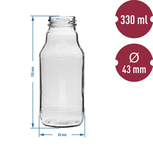 TO-mahlapudel 330 ml, Ø 43 mm korgiga - 6 tk. - 4