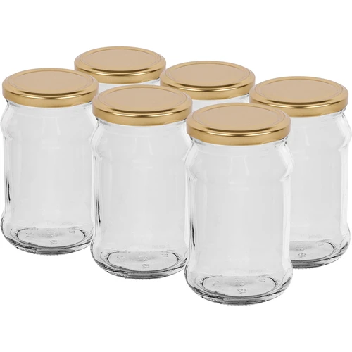 TO-purk 300 ml kuldse keeratava kaanega fi 66 - 6 tk.