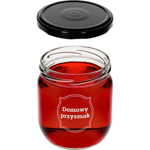 TO purk 425 ml trükiga „Kodune maius” ja musta kaanega, fi 82 - 3 tk - 5