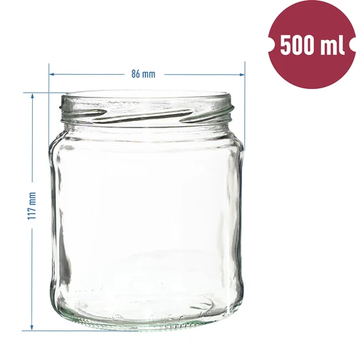 TO purk 500 ml kuldse keeratava kaanega fi82/6 - 6 tk. - 6