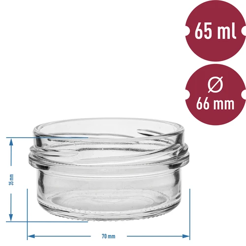TO purk 65 ml värvilise fi66 kaanega - 6 tk. - 6