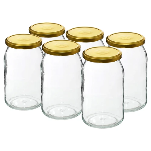 TO purk 900 ml kuldse keeratava kaanega fi 82/6 - 6 tk. - 2
