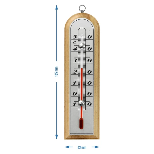 Toatermomeeter hõbedase skaalaga (-10°C kuni +50°C) 16 cm assortii - 3