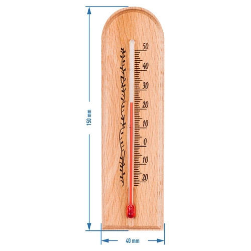 Toatermomeeter mustriga (-20°C kuni +50°C) 15 cm - 3