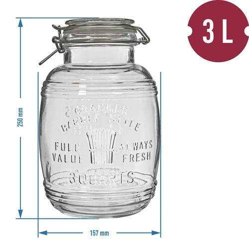 Tünnikujuline purk "OLD" 3L traadkinnitusega - 7